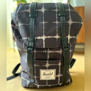 Herschel Supply Co. Retreat tie dye Backpack In Paint Black/White.- gently used